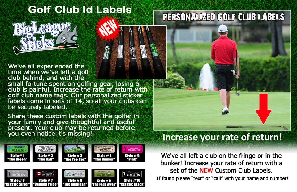 Golf Club Labels